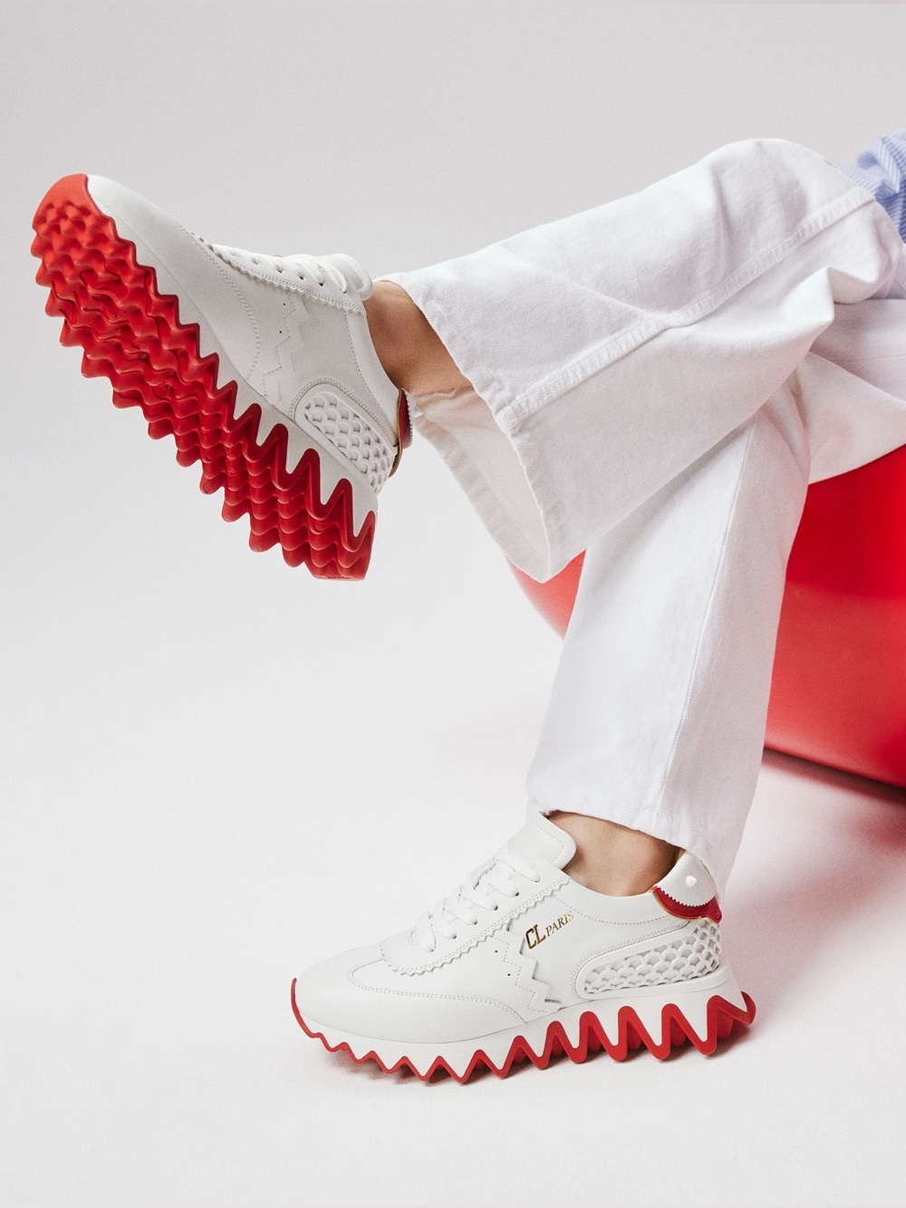 Like New - Christian Louboutin “Loubishark” Leather Sneakers (US 10)